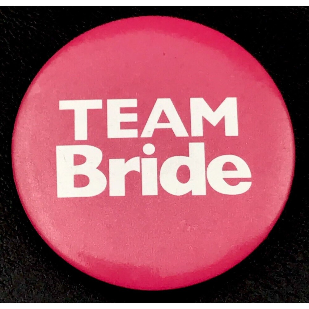 Team Bride Pin Button Vintage Wedding Party Bachelorette Gift